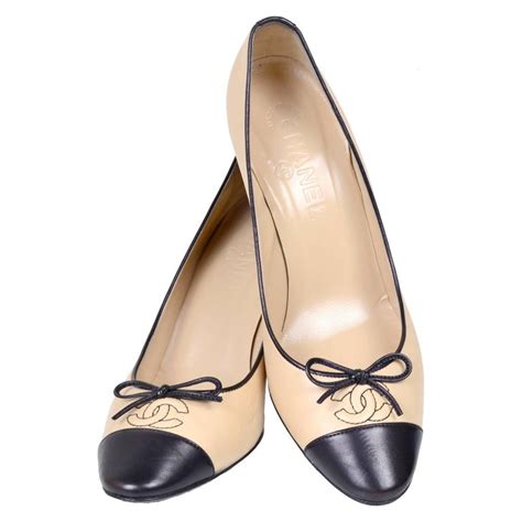 chanel black pump|chanel pumps beige and black.